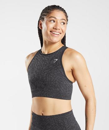 Gymshark Adapt Animal Seamless Sport Bh Dam Svarta | SE 2827EBC